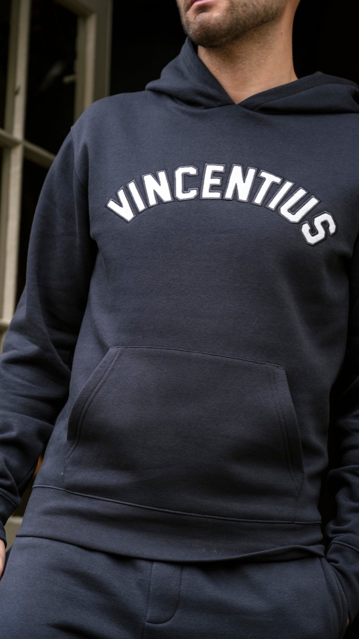 Applique Every Day Tracksuit - Navy/White - Vincentius