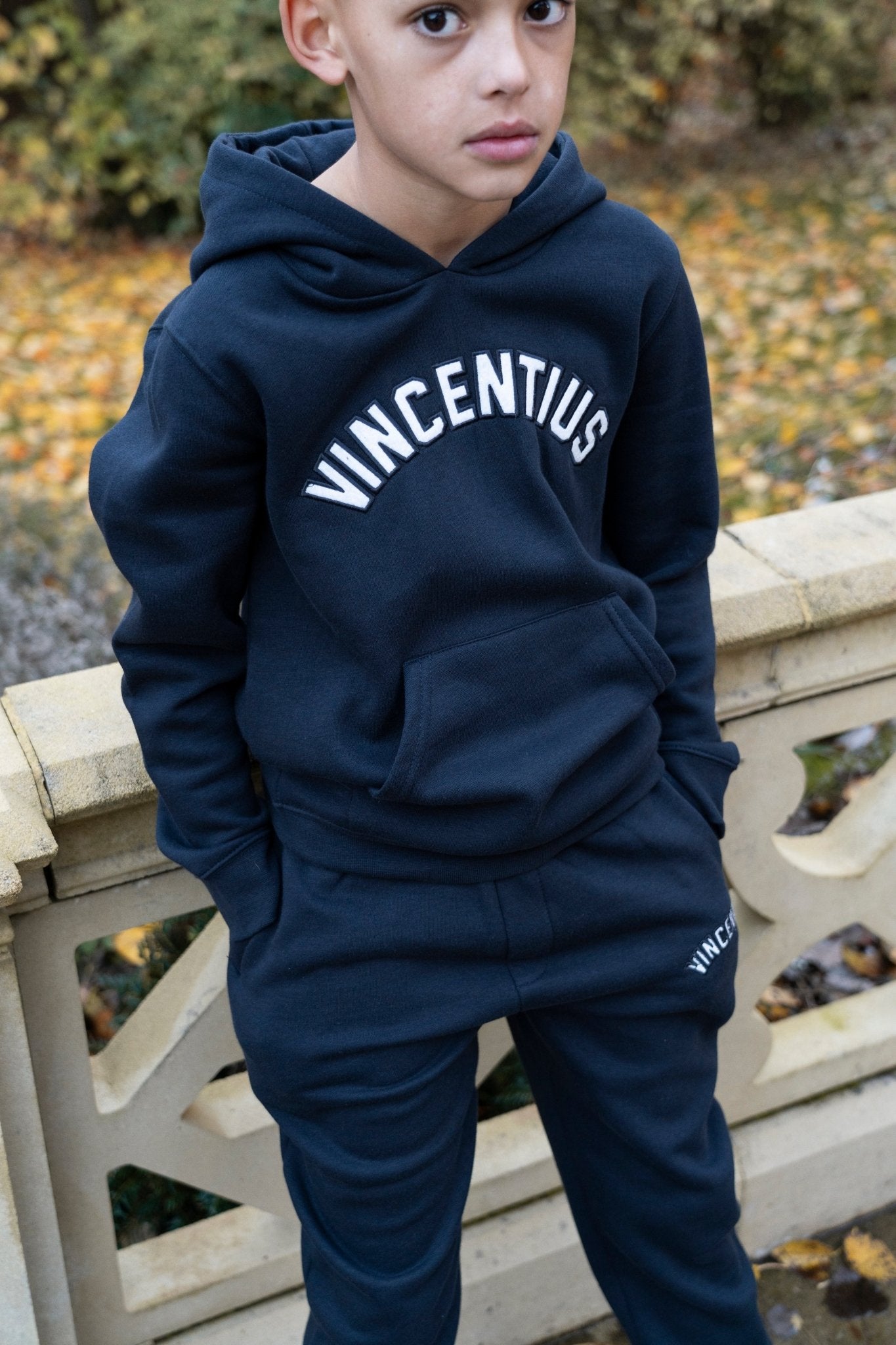 Boy's Applique Tracksuit - Navy - Vincentius
