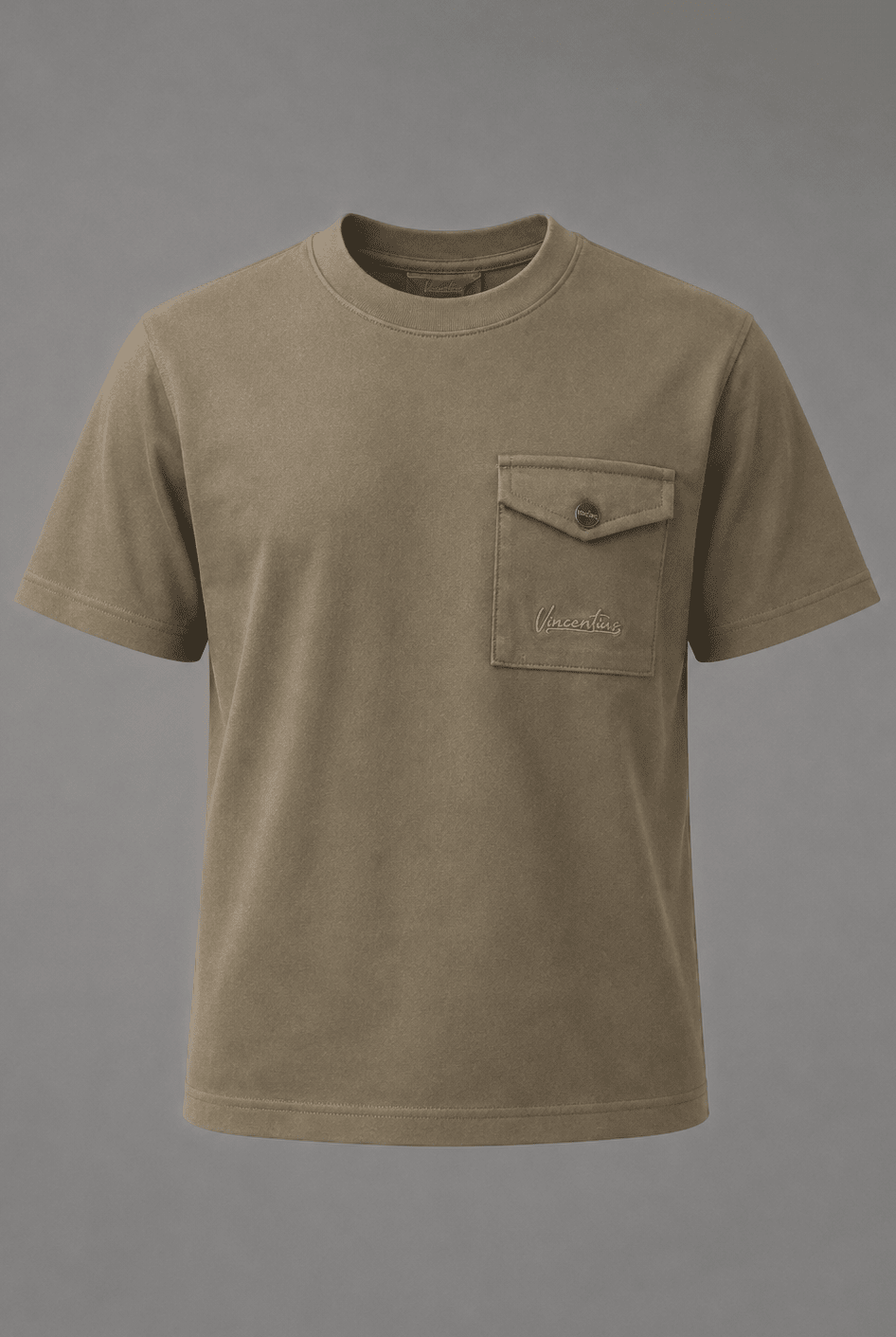 Boy's Luxury Pocket Logo T-Shirt - Mocha - Vincentius