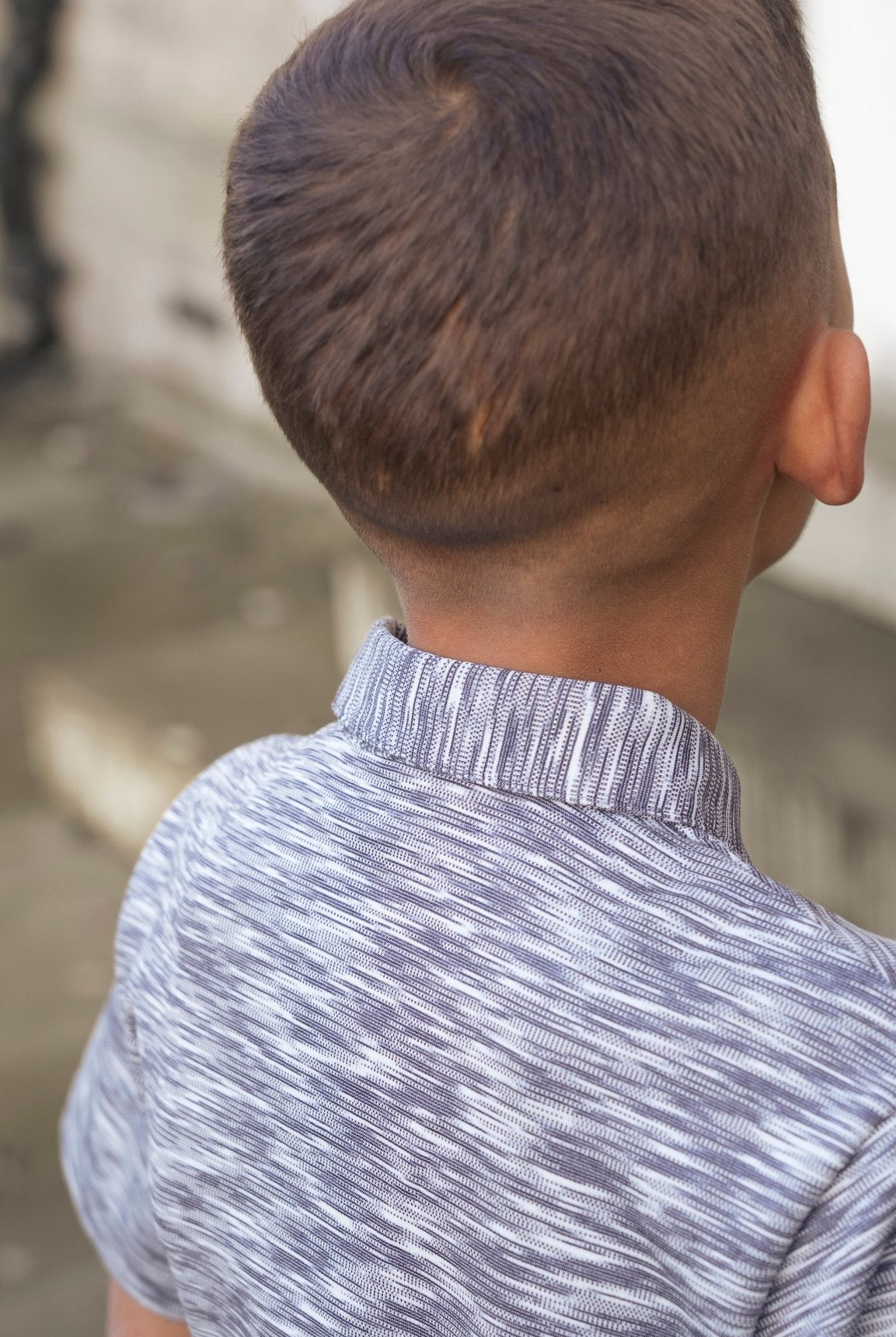 Boys Navy Space Dye Polo V2 - Vincentius