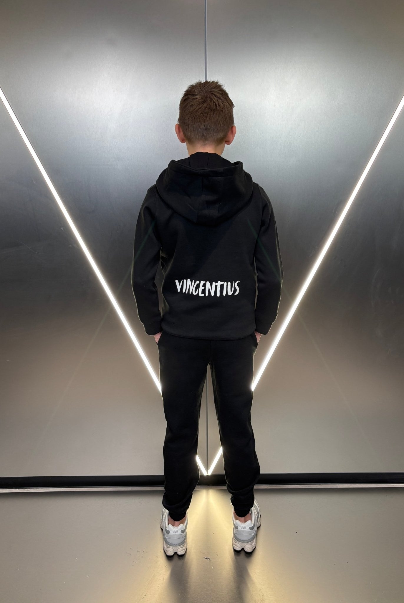 Boy's Paintbrush Tracksuit - Black - Vincentius