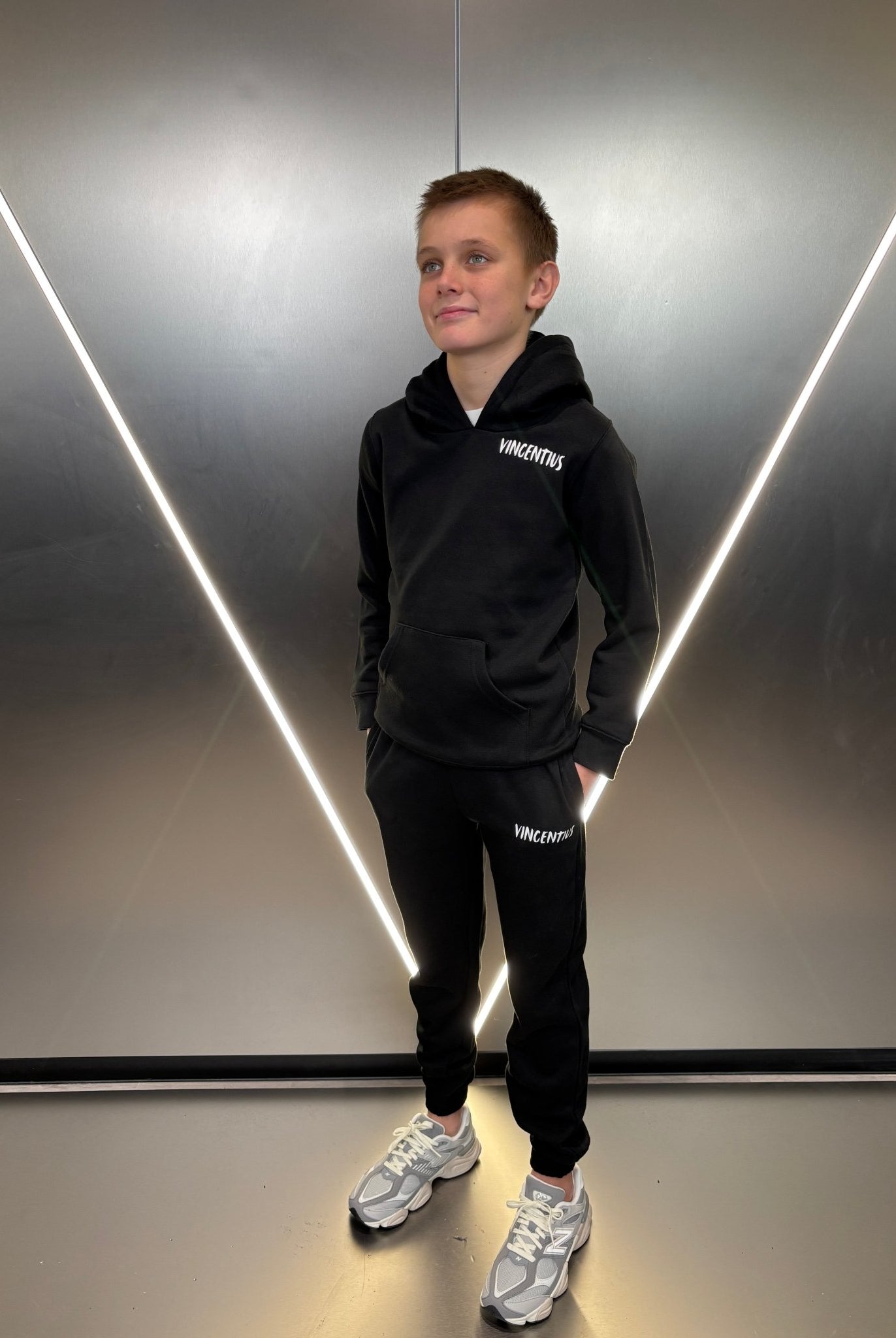 Boy's Paintbrush Tracksuit - Black - Vincentius