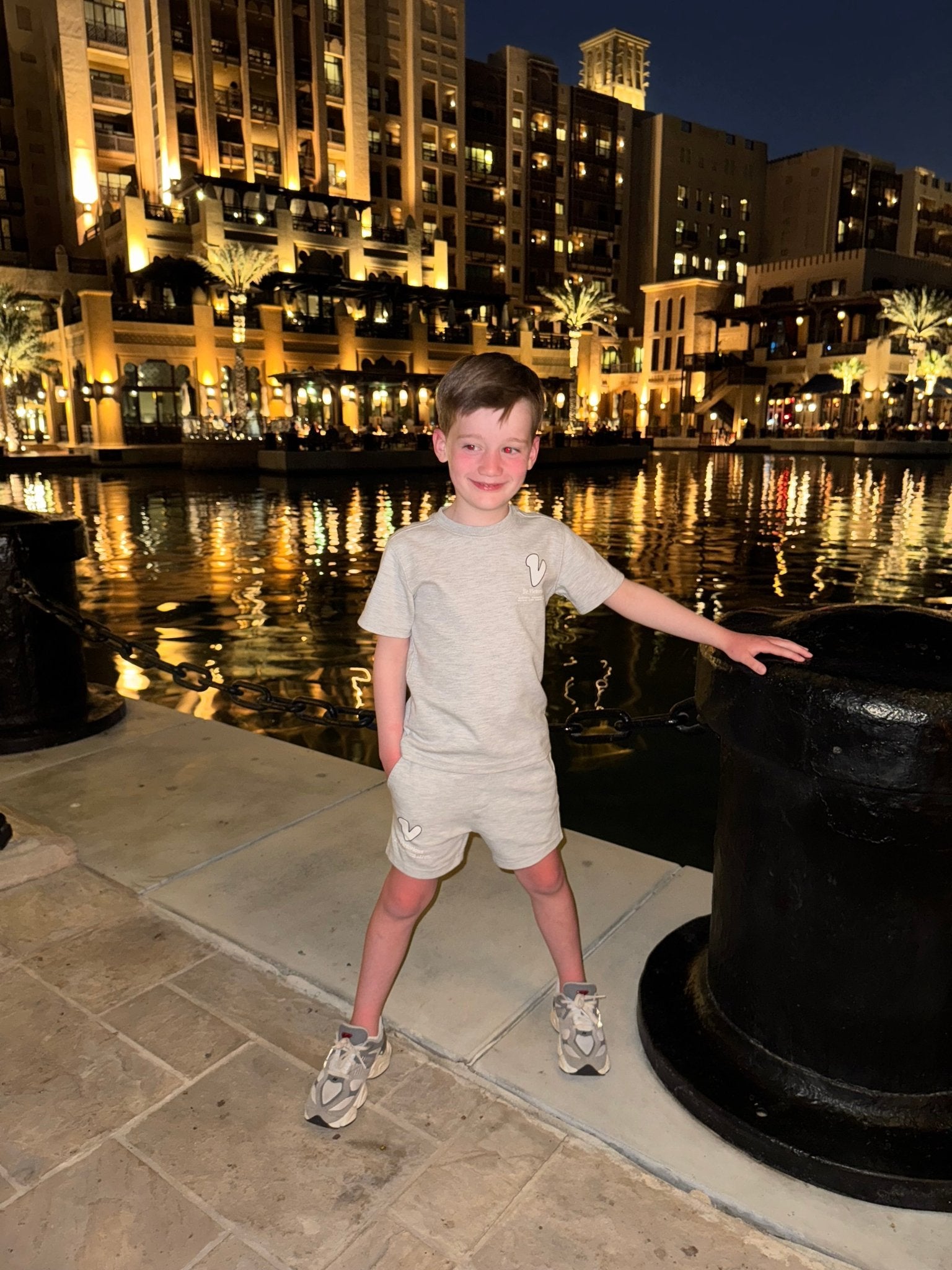 Boy's Relaxed Subway Grafitti Lounge Set - Grey Marl - Vincentius