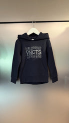 Boy's Rolling Letters Luxe Hoodie - Navy - Vincentius