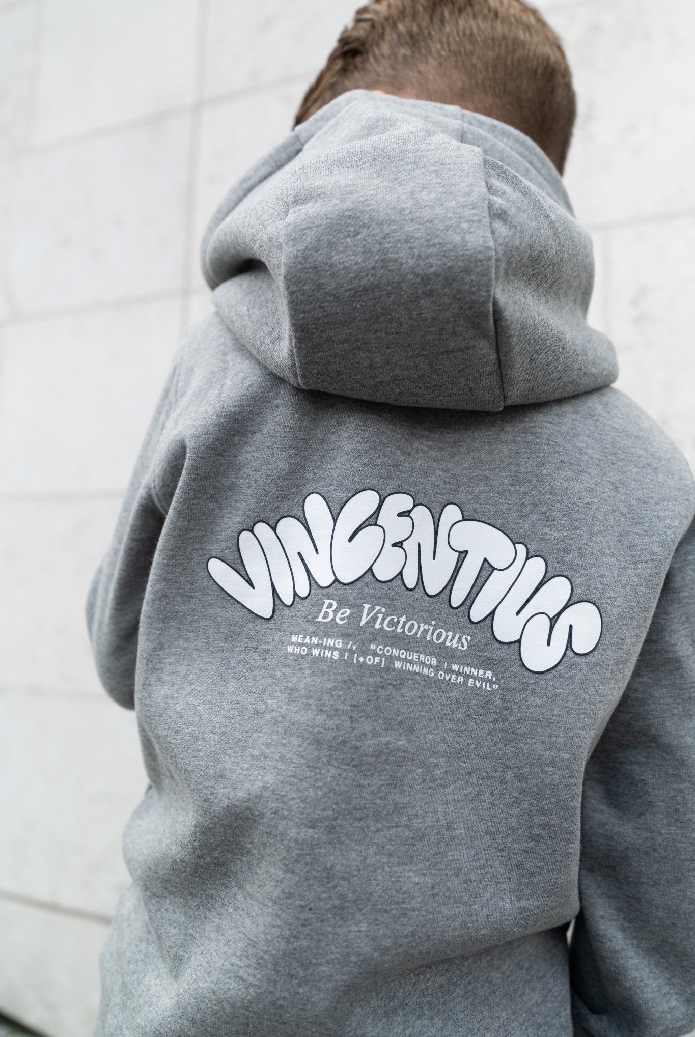 Boy's Subway Graffiti Tracksuit - Grey Marl - Vincentius