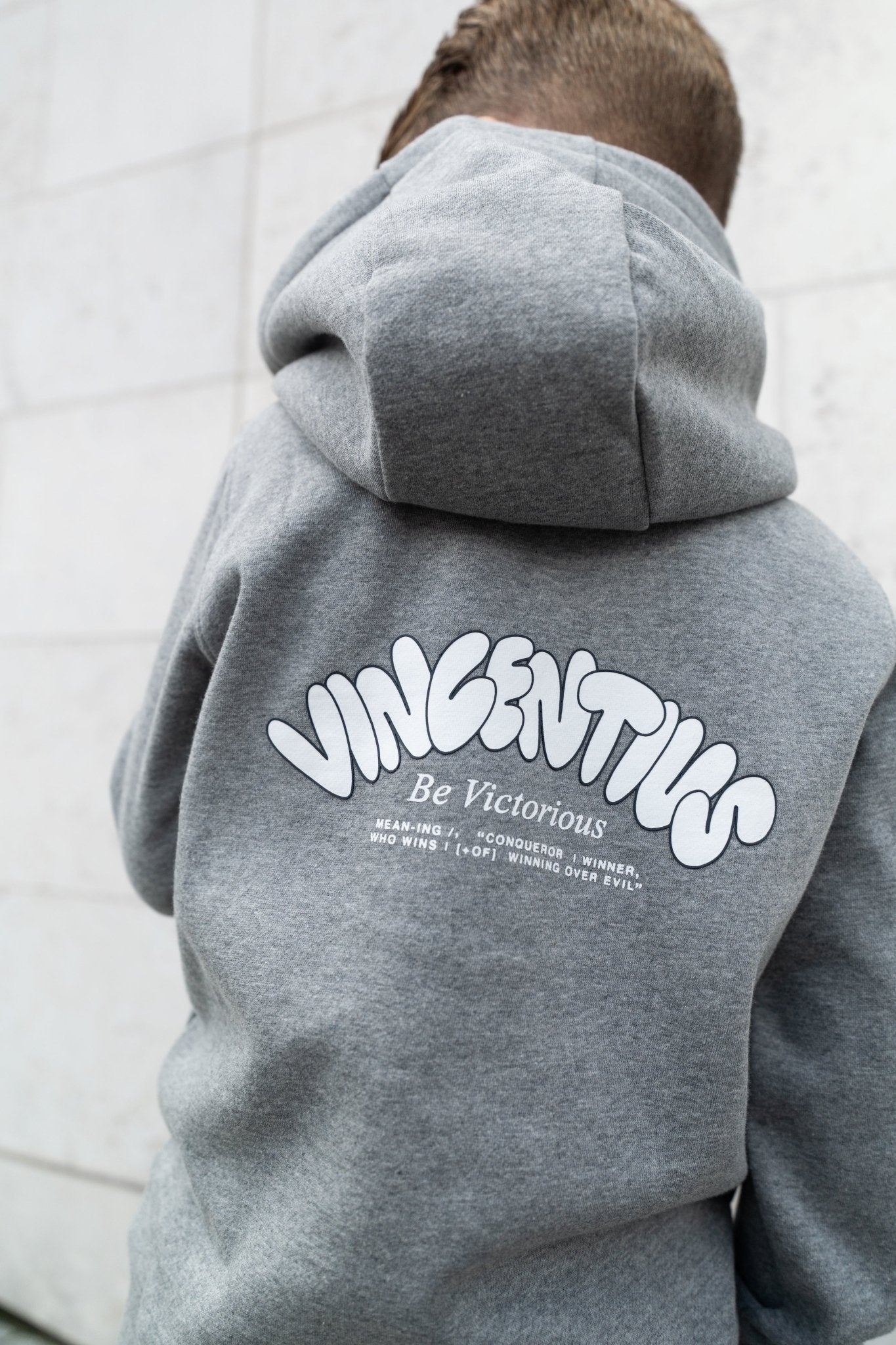 Boy's Subway Graffiti Tracksuit - Grey Marl - Vincentius