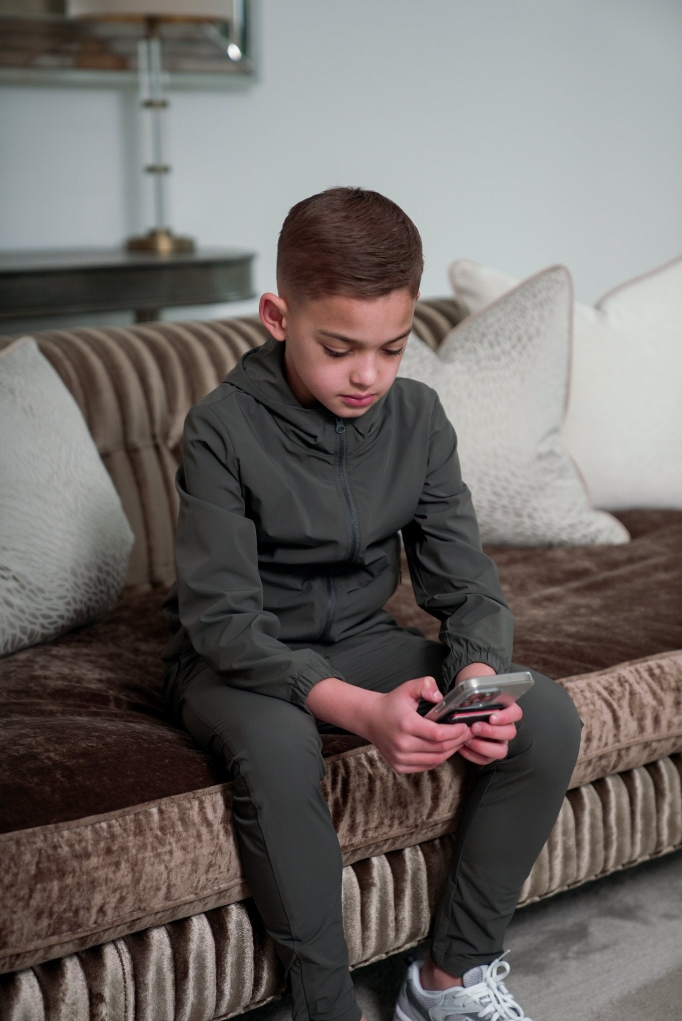 Boy's Transitional Tracksuit - Olive - Vincentius