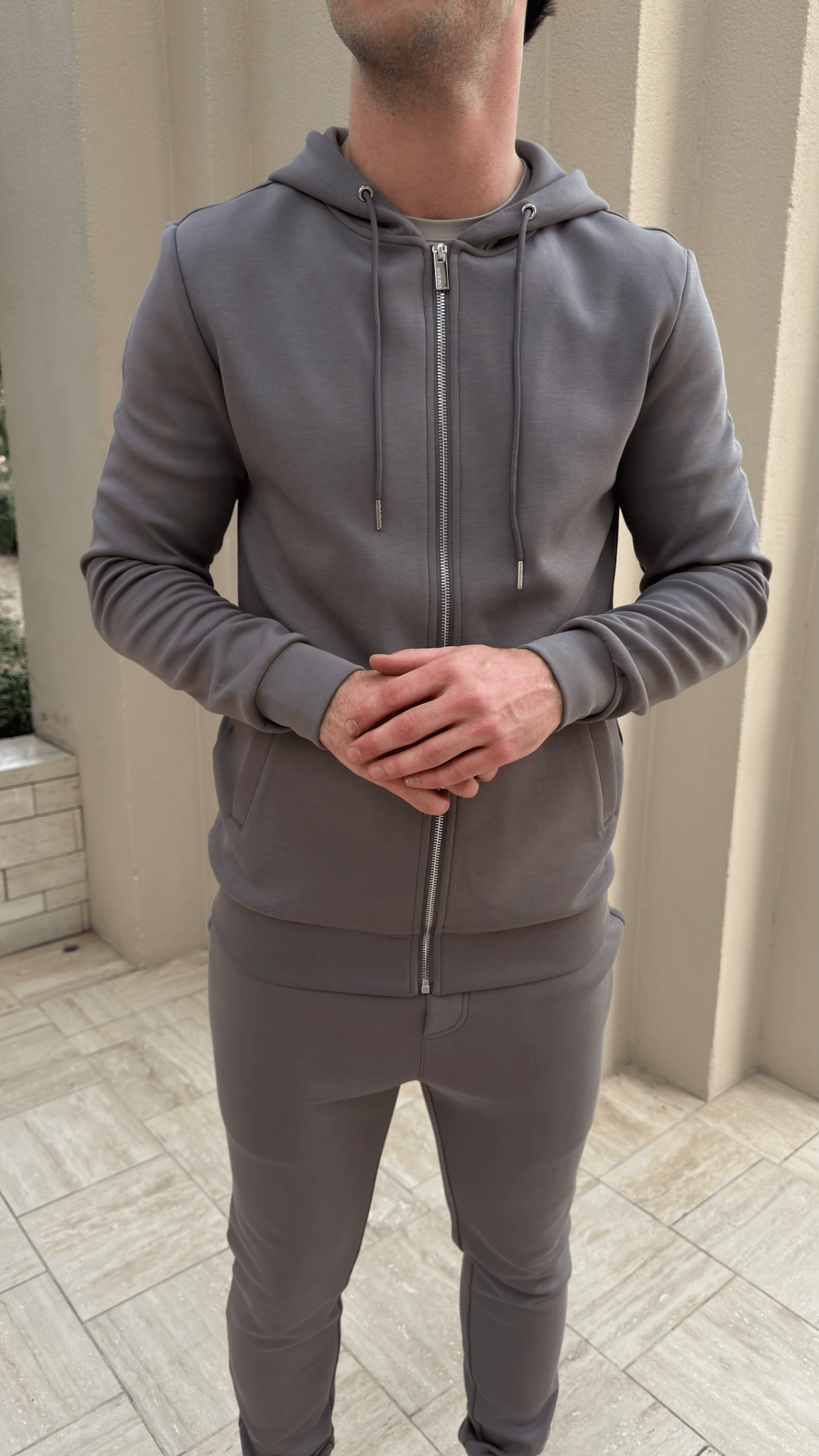 Commuter Zip Through Hoodie - Slate - Vincentius