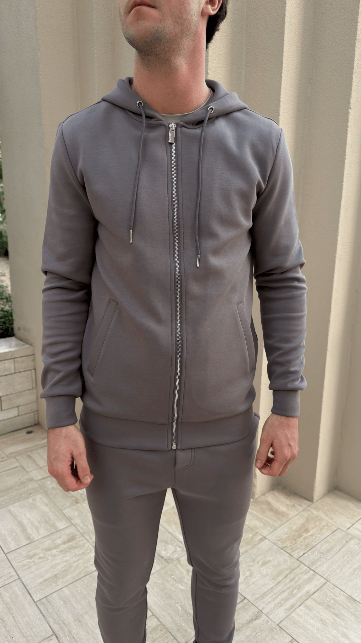 Commuter Zip Through Hoodie - Slate - Vincentius