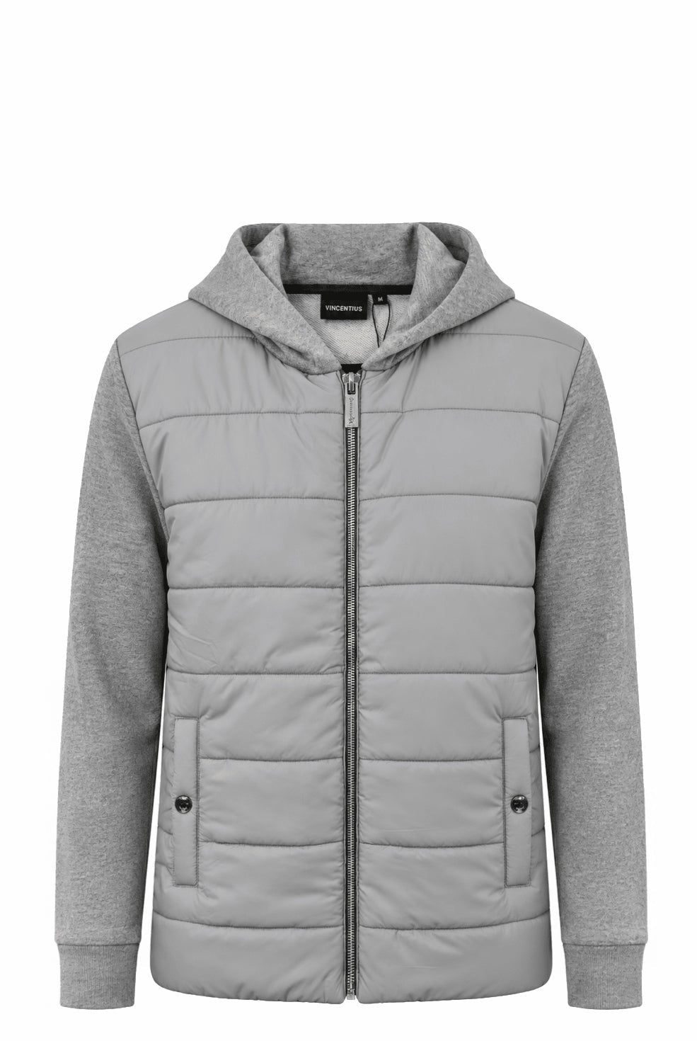 Hybrid Quilted Jacket - Grey Marl (Pre-Order Dispatch 16/9/26) - Vincentius