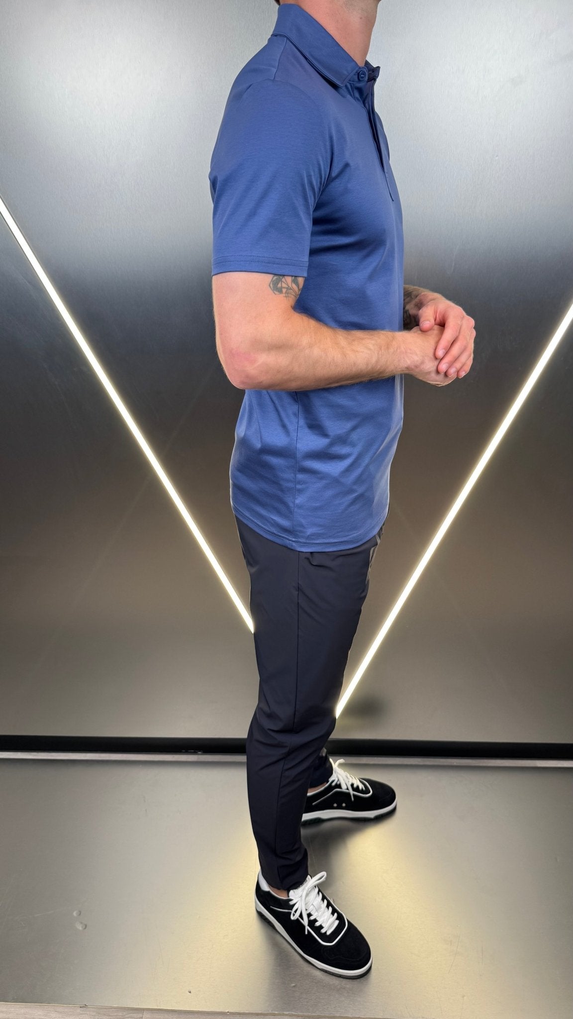 Luxury Mercerised Sapphire Polo T Shirt - Vincentius