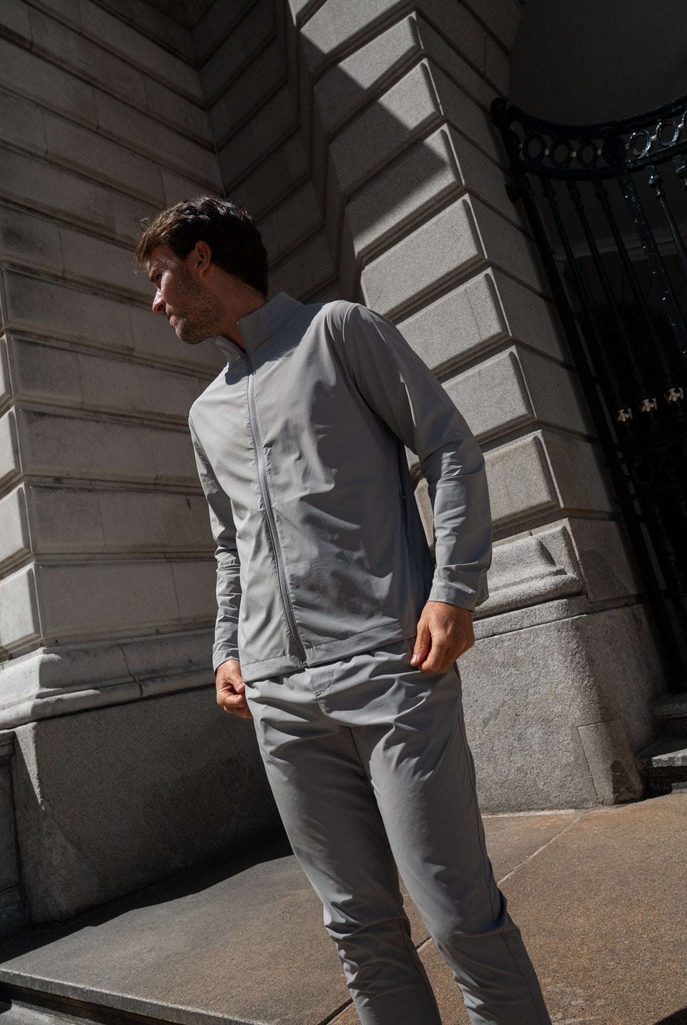 Transitional Full Zip Tracksuit - Light Grey - Vincentius