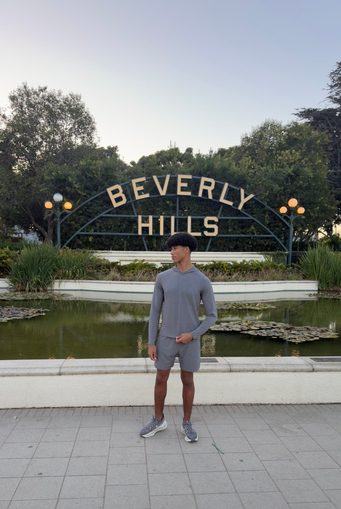 Transitional Performance 1/4 Zip Hoodie - Slate - Vincentius