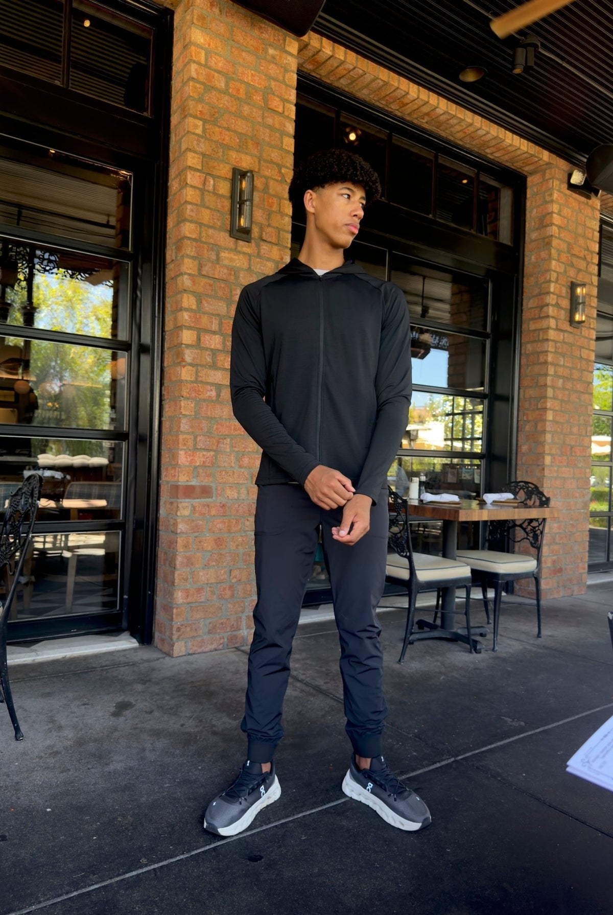 Transitional Performance Full Zip Hoodie - Black - Vincentius
