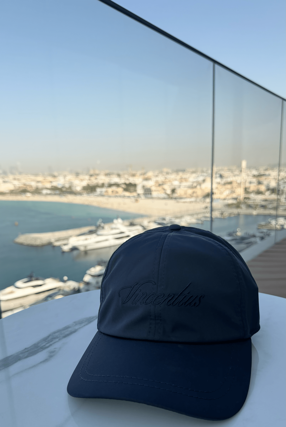 Transitional Script Cap - Navy - Vincentius