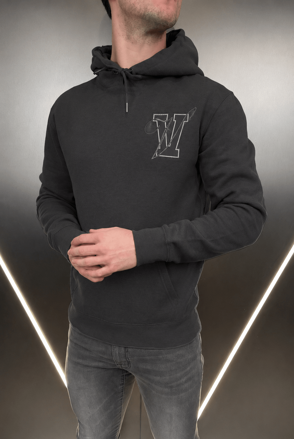 Varsity Luxe Hoodie - Charcoal - Vincentius