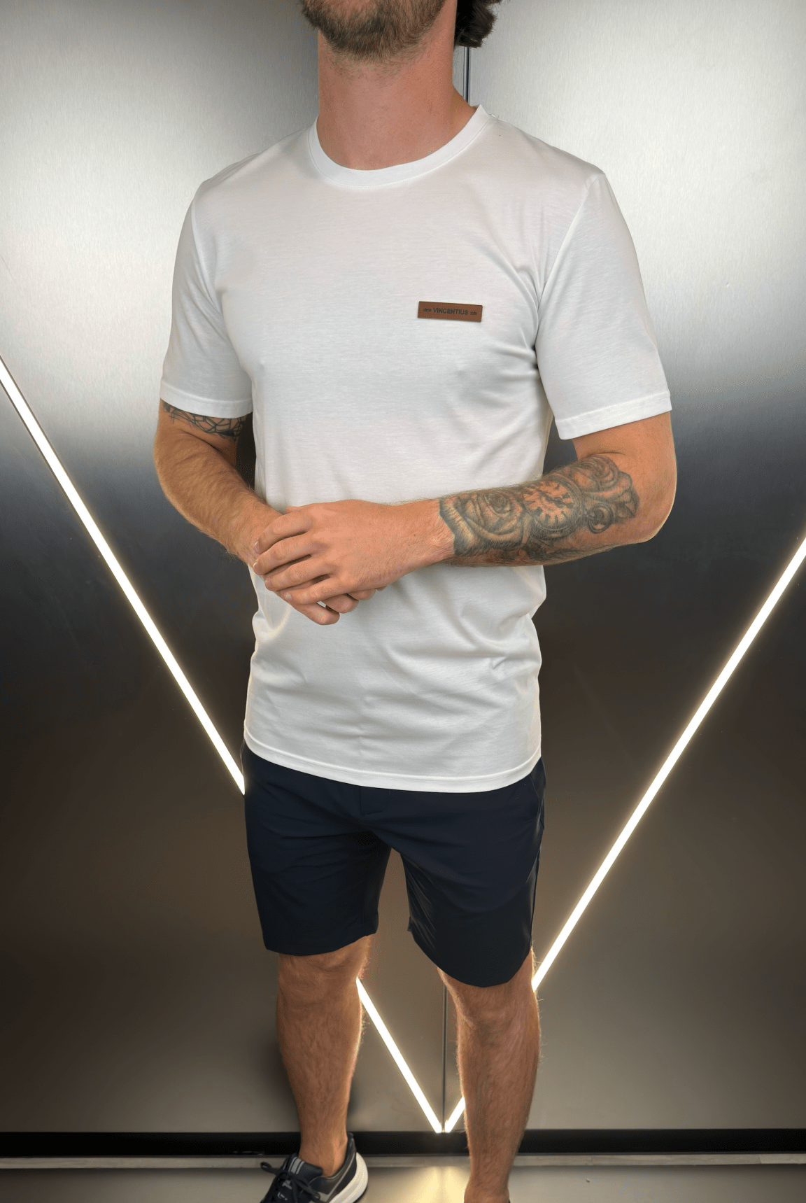 Vincentius Leather logo T-Shirt - White - Vincentius
