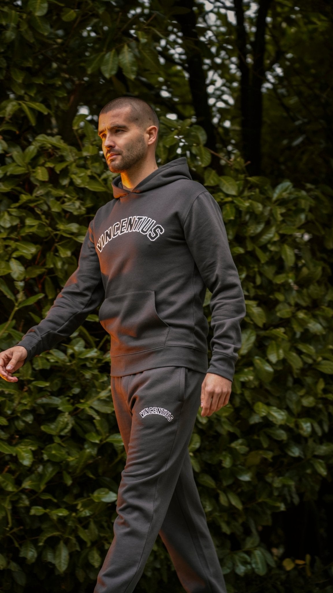 Applique Every Day Tracksuit - Charcoal - Vincentius