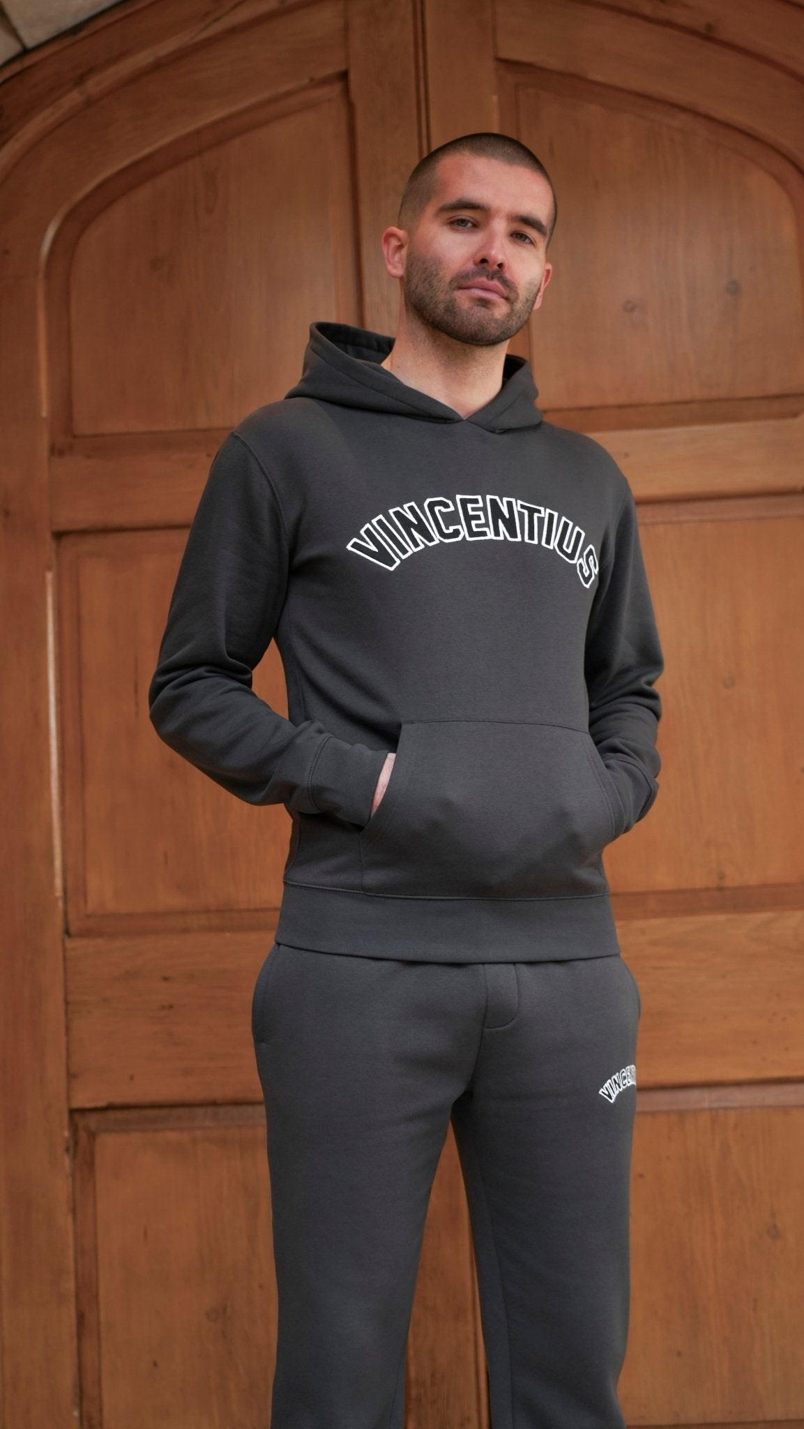Applique Every Day Tracksuit - Charcoal - Vincentius