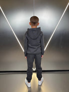 Boy's Applique Tracksuit - Charcoal - Vincentius