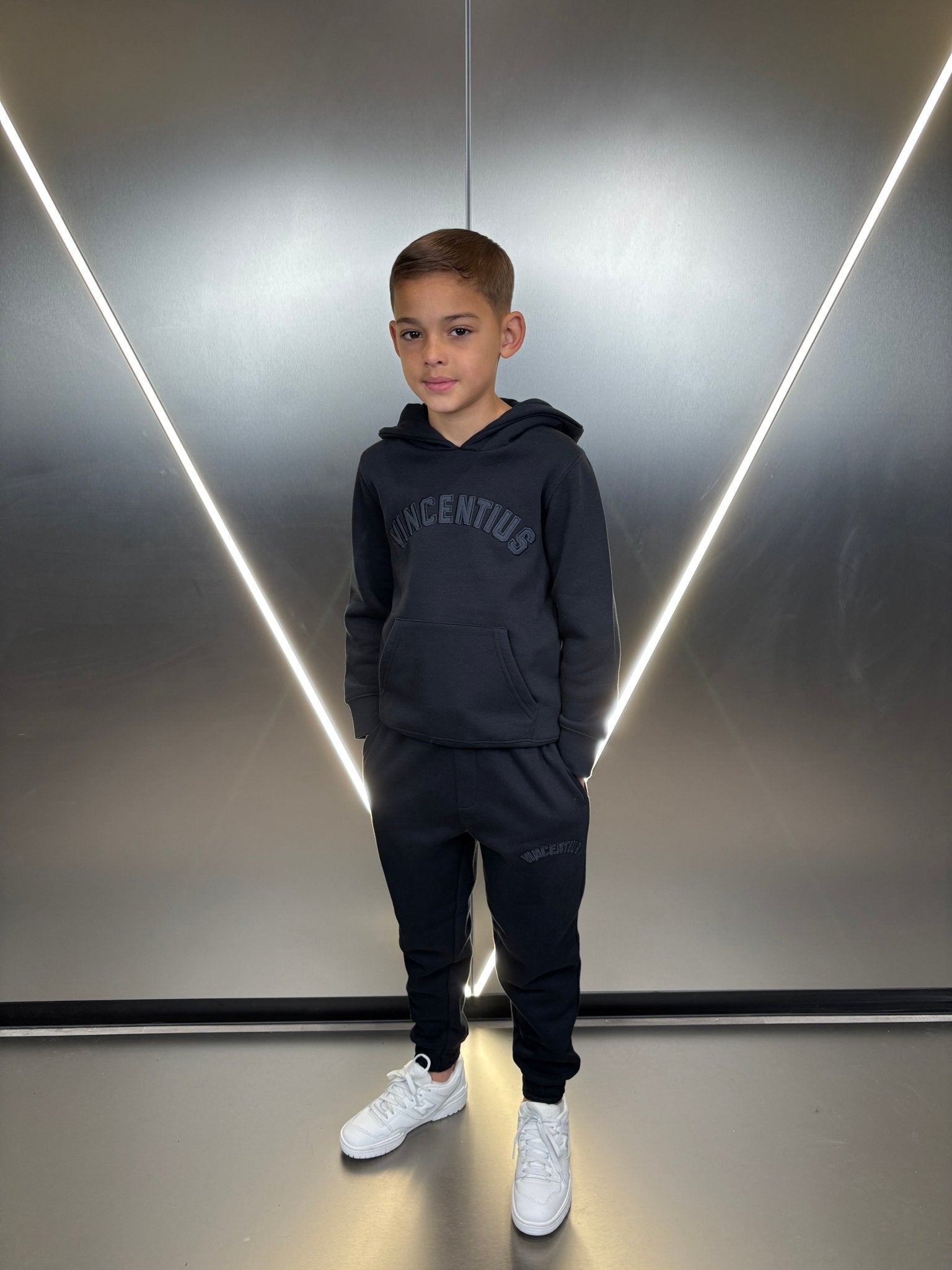 Boy's Applique Tracksuit - Navy - Vincentius