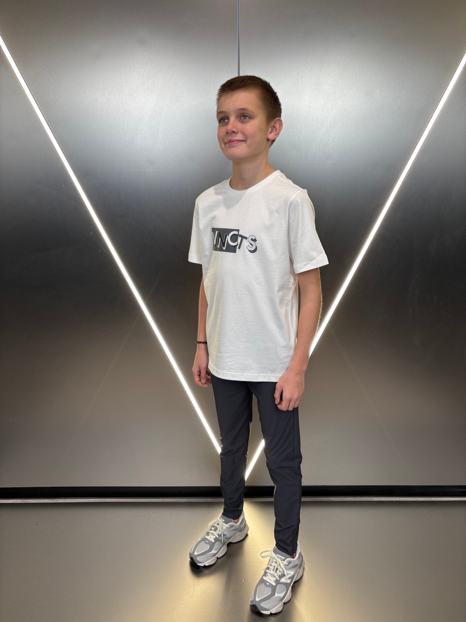 Boy's Block Logo T-Shirt - White - Vincentius