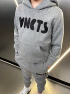 Boy's Bubble Embroidery Tracksuit - Grey Marl - Vincentius