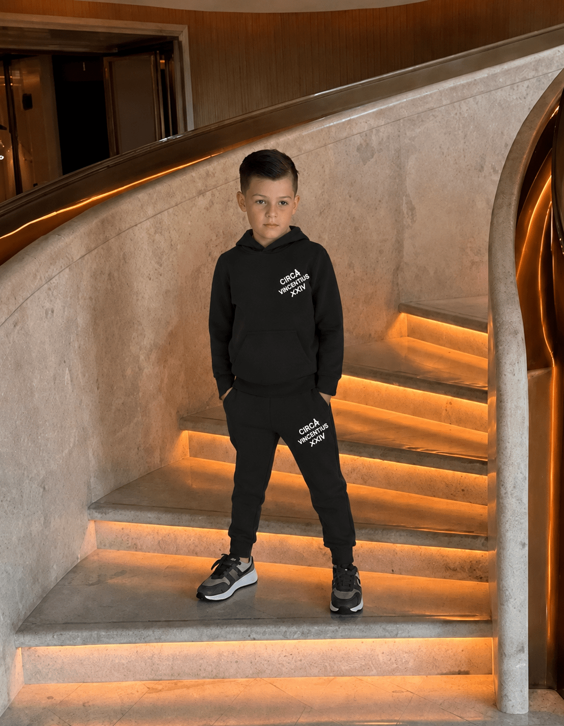Boy's Circa XX1V Tracksuit - Black - Vincentius