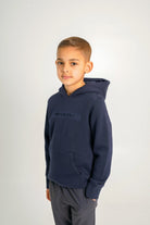 Boy's Double Embroidery Luxe Hoodie - Navy - Vincentius