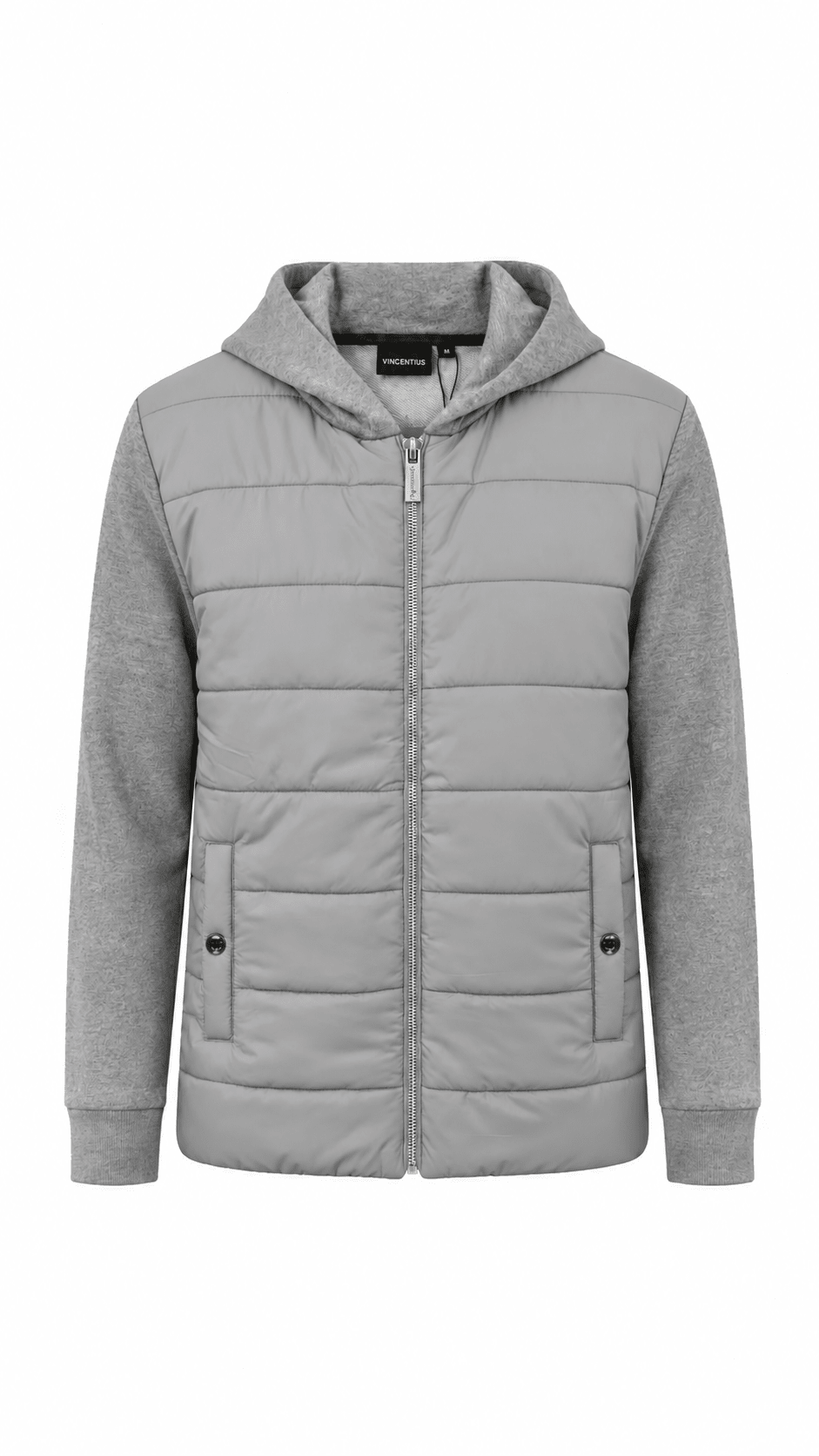 Boy's Hybrid Jacket - Grey Marl - Vincentius