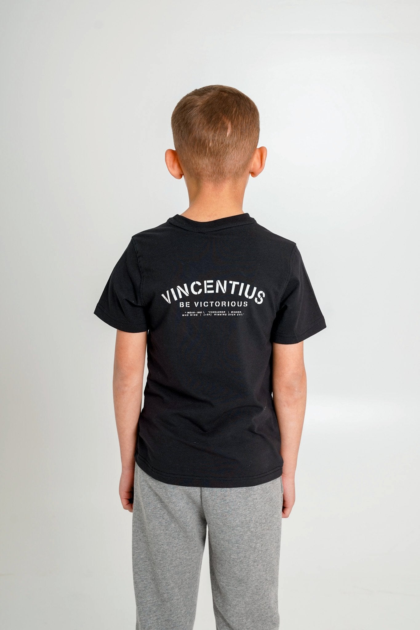 Boy's Luxe Be Victorious T-Shirt - Black - Vincentius