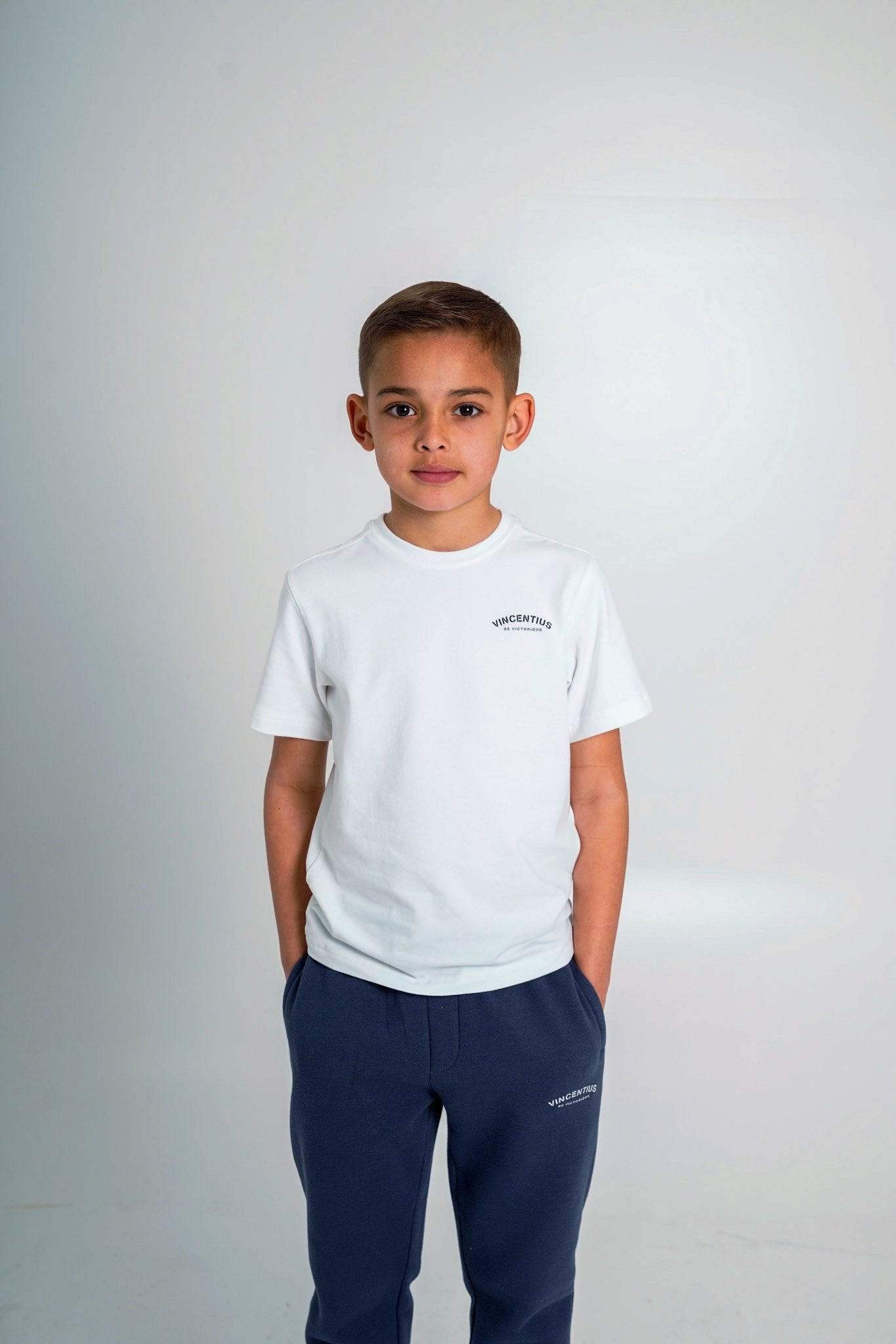 Boy's Luxe Be Victorious T-Shirt - White - Vincentius