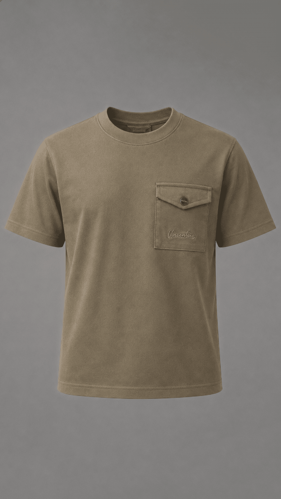 Boy's Luxury Pocket Logo T-Shirt - Mocha - Vincentius