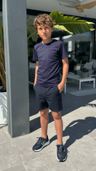Boy's Luxury Vertex T-Shirt - Navy - Vincentius