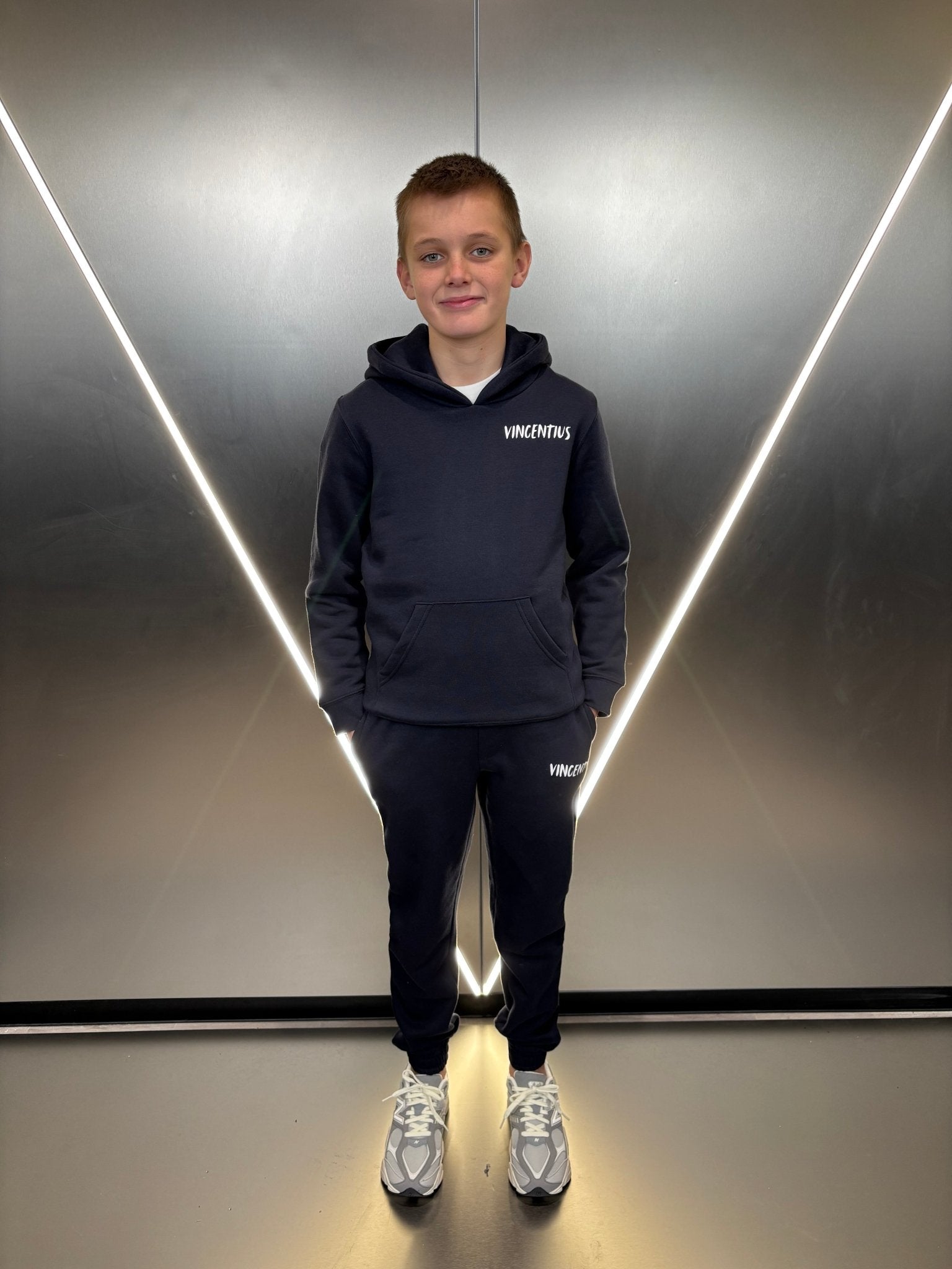 Boy's Paintbrush Tracksuit - Navy - Vincentius