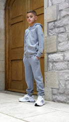 Boys Pique Zip Through Tracksuit - Nado Grey - Vincentius