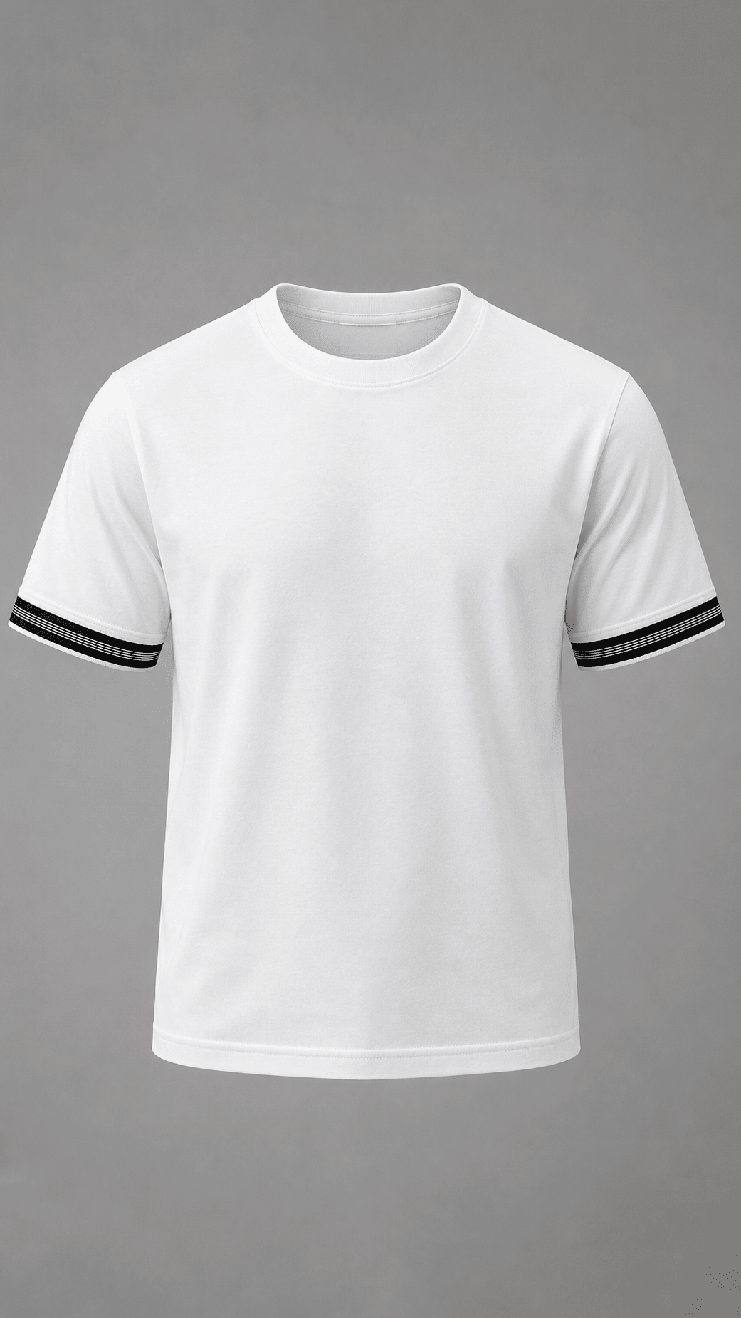 Boys Ribbed Cuff White T Shirt - Vincentius
