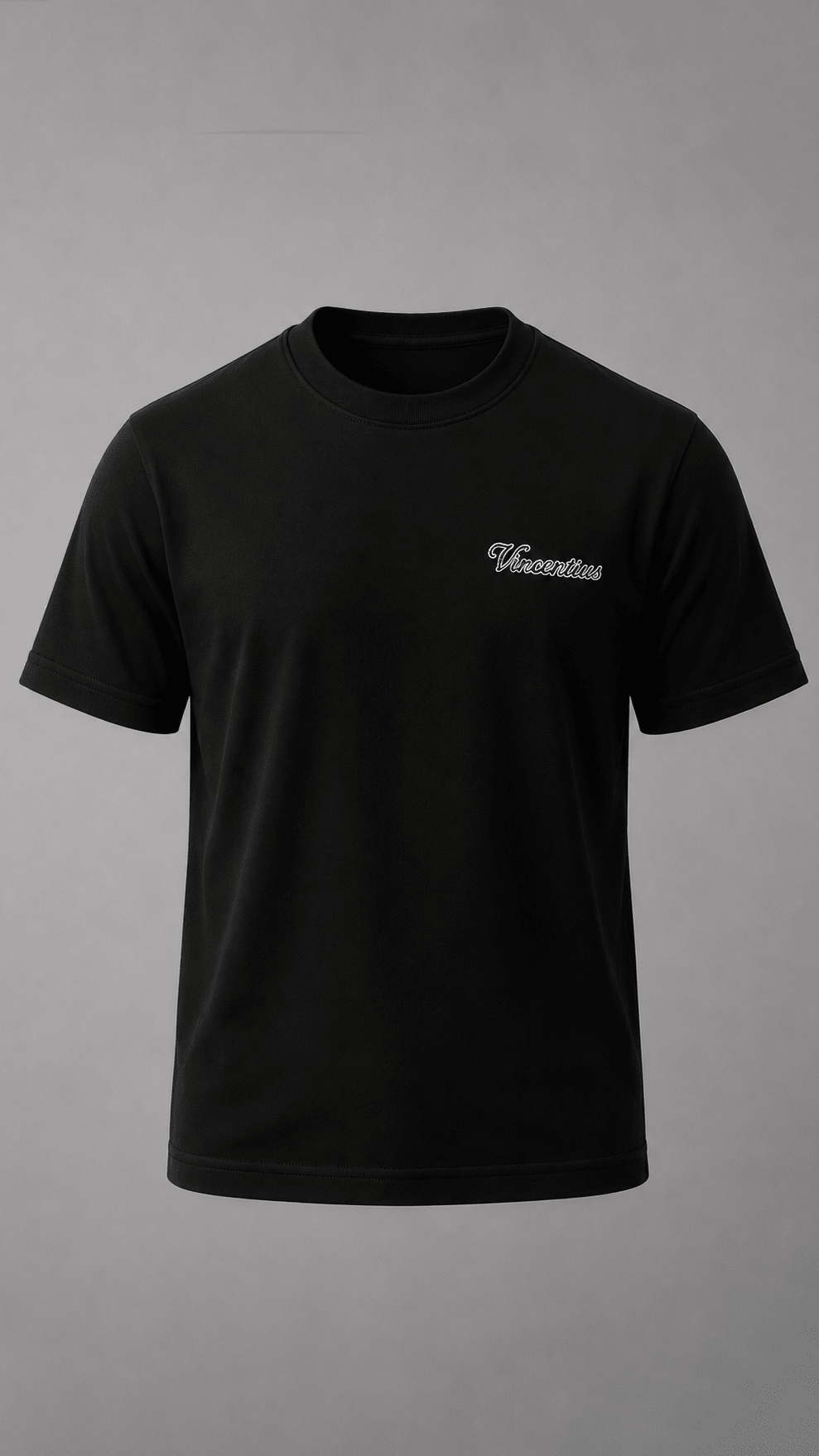Boys Script T-Shirt - Black - Vincentius