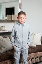 Boy's Transitional Tracksuit - Light Grey - Vincentius