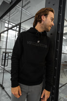 Double Embroidery Luxe Hoodie - Black - Vincentius