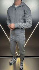 Full Zip Silicone Badge Every Day Tracksuit - Grey Marl - Vincentius
