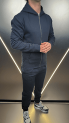 Full Zip Silicone Badge Every Day Tracksuit - Navy - Vincentius