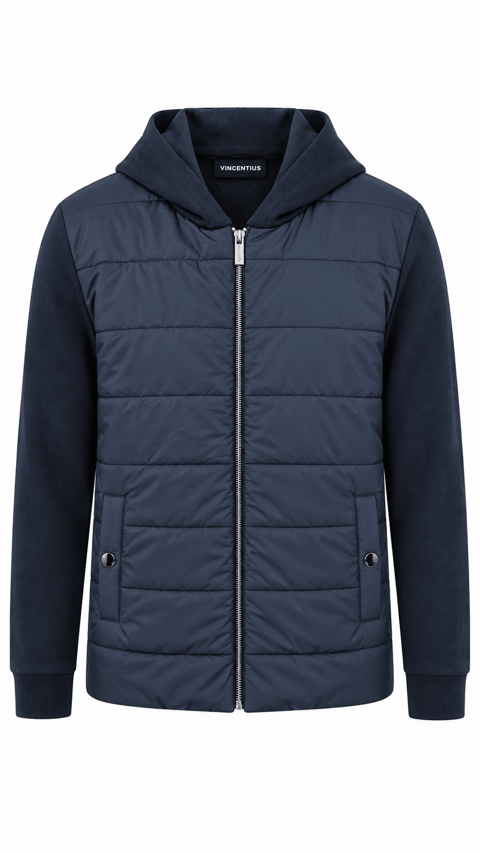Hybrid Quilted Jacket - Navy (Pre-Order Dispatch 16/9/26) - Vincentius