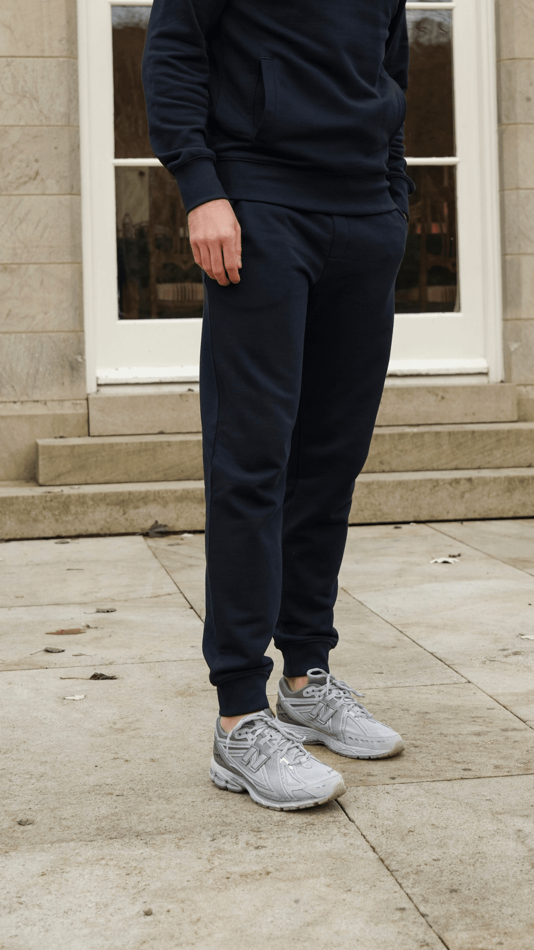 Loopback 1/4 Zip Tracksuit - Navy - Vincentius