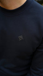 Loopback Crew Neck Jumper - Navy - Vincentius