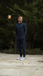Loopback Crew Neck Jumper - Navy - Vincentius