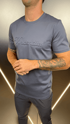Luxury Embossed Tonal Logo T-Shirt - Ombre - Vincentius