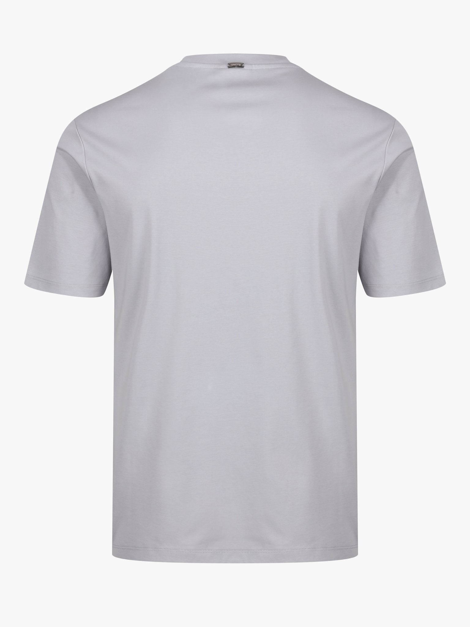 Luxury Mercerised Pocket Logo T-Shirt - Ice Grey - Vincentius