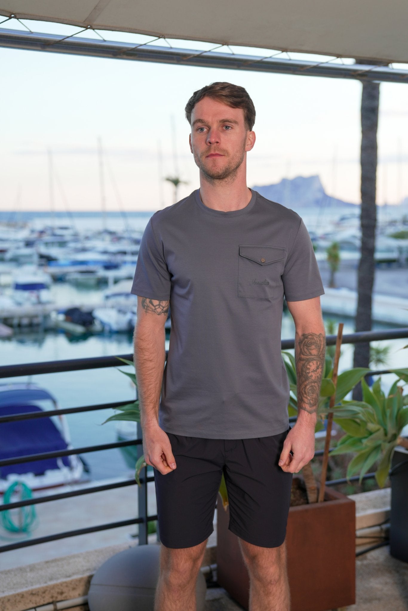 Luxury Mercerised Pocket Logo T-Shirt - Ombre - Vincentius