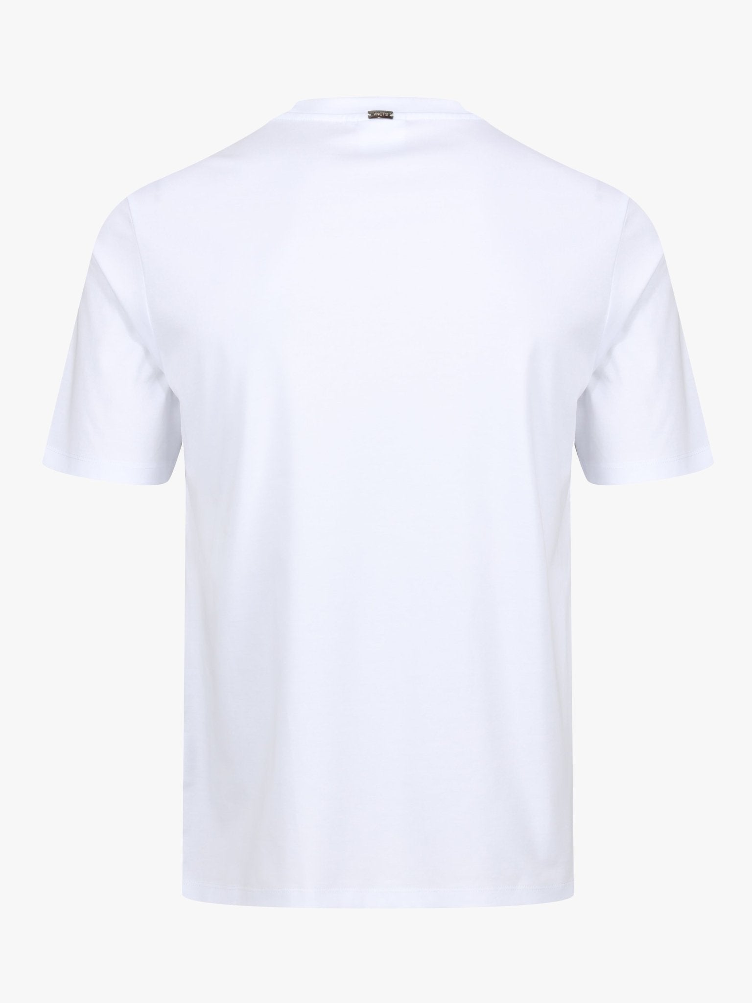 Luxury Mercerised Pocket Logo T-Shirt - White - Vincentius